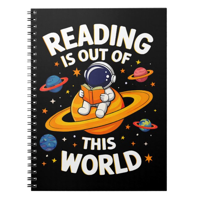 Caderno Espiral Ler é fora deste mundo (Frente)