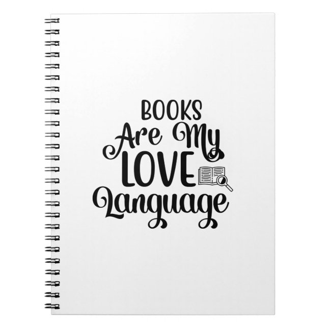 Caderno Espiral Ler Livros De Arte É Minha Linguagem De Amor (Frente)