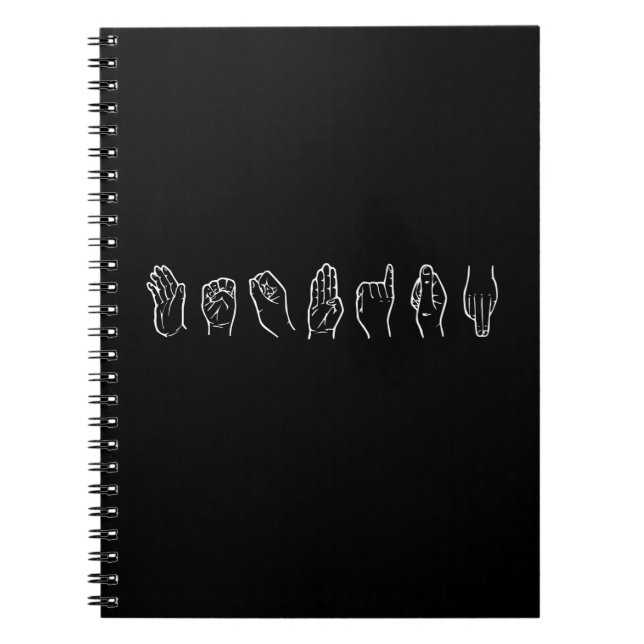 CADERNO ESPIRAL LÉSBICA NO LINGUAGEM GESTUAL (Frente)