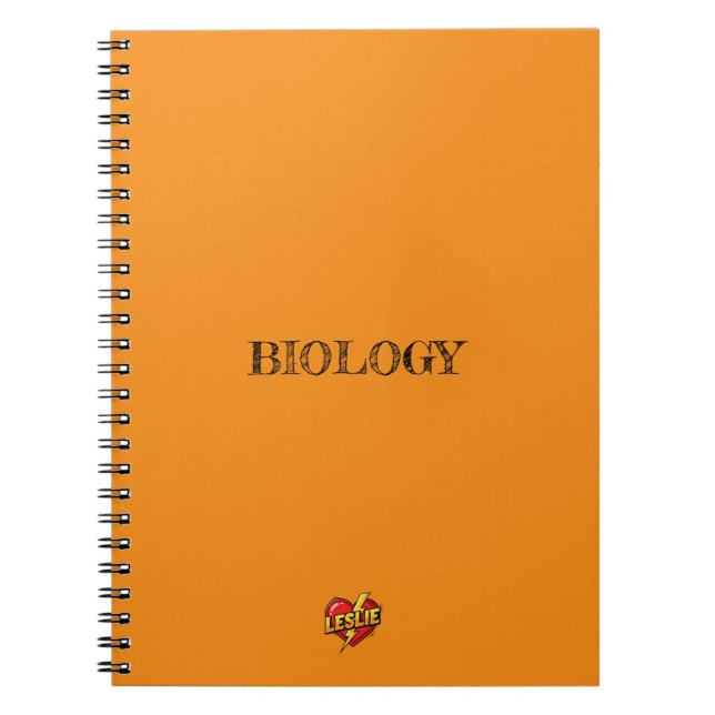 Caderno Espiral Leslie Heart Orange (Frente)