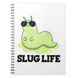 Caderno Espiral Lesma Vida Engraçada Punho de Lesma Verde
