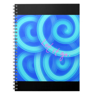 Caderno Espiral Let It Go Notebook – Royal Blue Swirl Aesthetic Jo