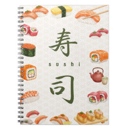 Caderno Espiral Let’s Roll into Fun! Sushi 　寿司