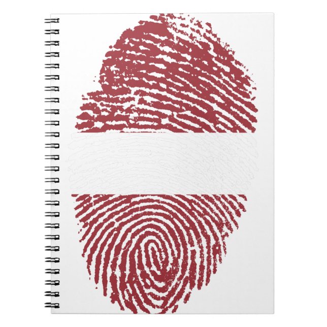 Caderno Espiral Letônia Sinalizador Impressão Digital Identidade d (Frente)