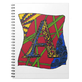Caderno Espiral Letra "A"