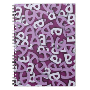 Caderno Espiral Letra A Purple