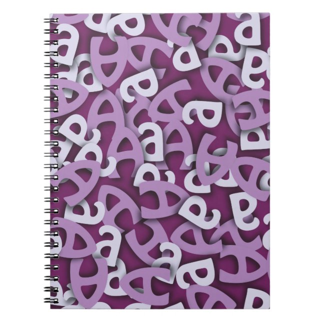 Caderno Espiral Letra A Purple (Frente)