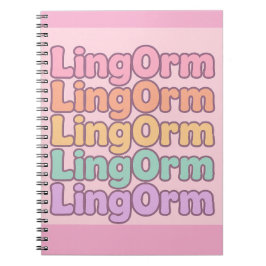 Caderno Espiral Letra Bolha Kawaii Lingorm