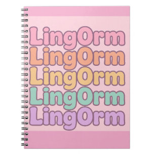 Caderno Espiral Letra Bolha Kawaii Lingorm