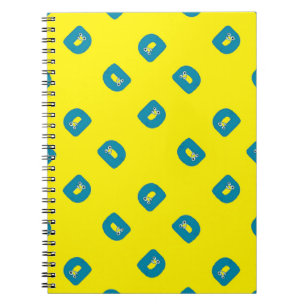 Caderno Espiral Letra D amarela