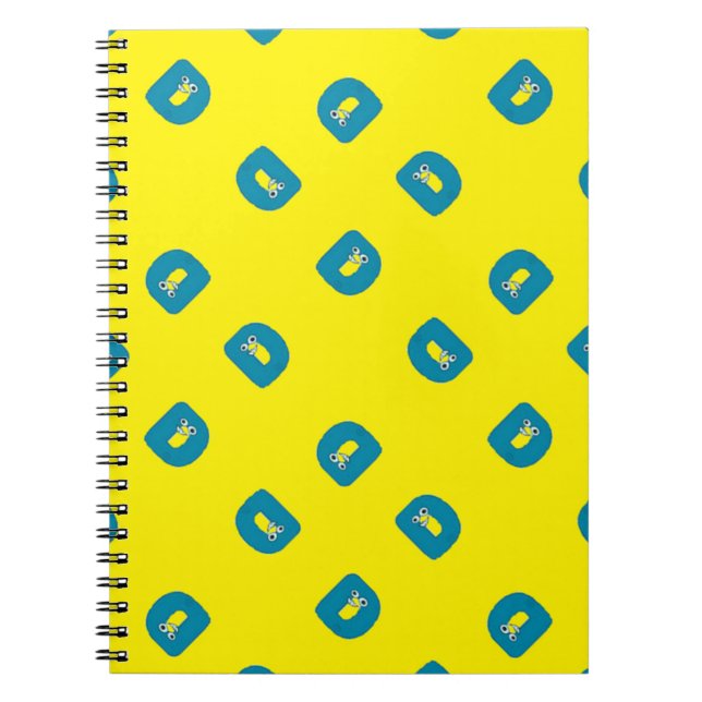 Caderno Espiral Letra D amarela (Frente)