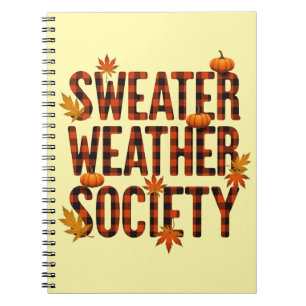 Caderno Espiral Letra de Xadrez da Sweather Society