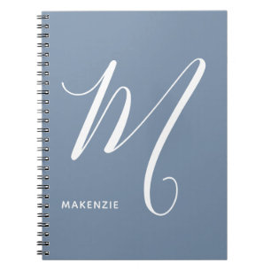 Caderno Espiral Letra Minúscula M, com Letra Minúscula, Azul e B