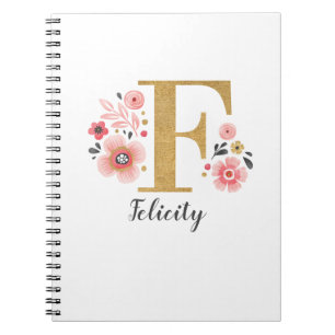 Caderno Espiral Letra Minúscula Rosa Monográfica F