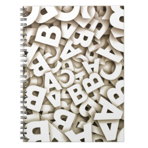 Caderno Espiral letras