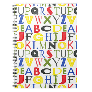 Caderno Espiral Letras coloridas de Megan Meagher