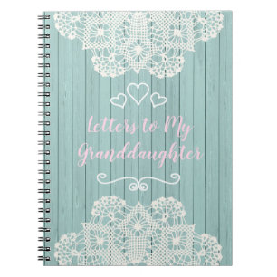 Caderno Espiral Letras customizáveis a minha neta