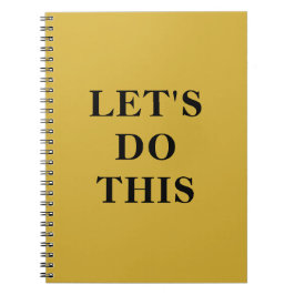 Caderno Espiral Let's Do This - Metallic Gold Classic Notebook