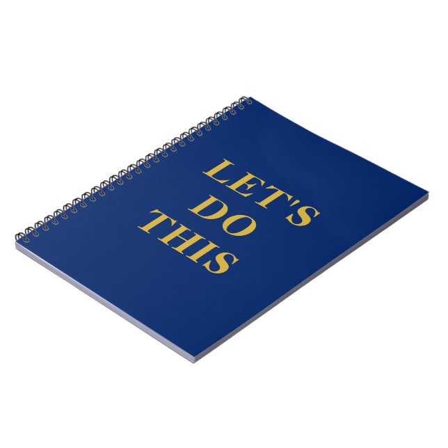 Caderno Espiral Let's Do This - Navy Blue Classic Notebook (Left Side)