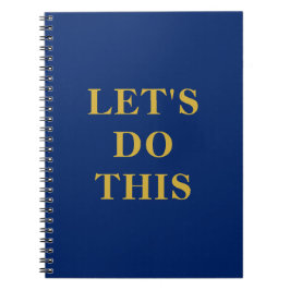 Caderno Espiral Let's Do This - Navy Blue Classic Notebook