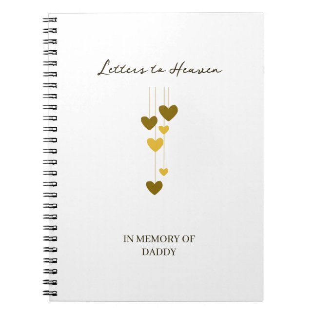 Caderno Espiral Letters to Heaven – In Memory of Daddy Personalize (Frente)