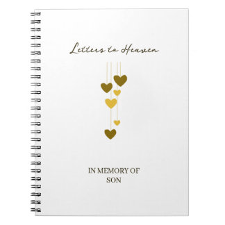 Caderno Espiral Letters to Heaven – In Memory Of Son Personalized