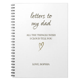 Caderno Espiral Letters to My Dad – Personalized Letter