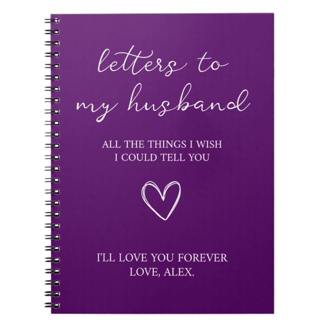 Caderno Espiral Letters to my Husband  (Frente)