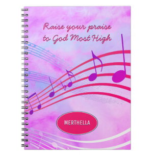 Caderno Espiral LEVANTE O SEU PRAISE Salas de Música Personali