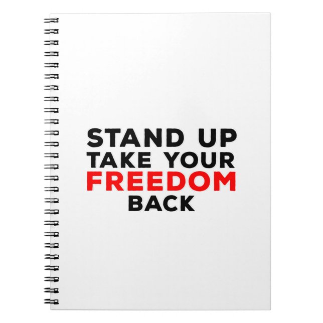 Caderno Espiral Levante Sua Liberdade De Volta (Frente)