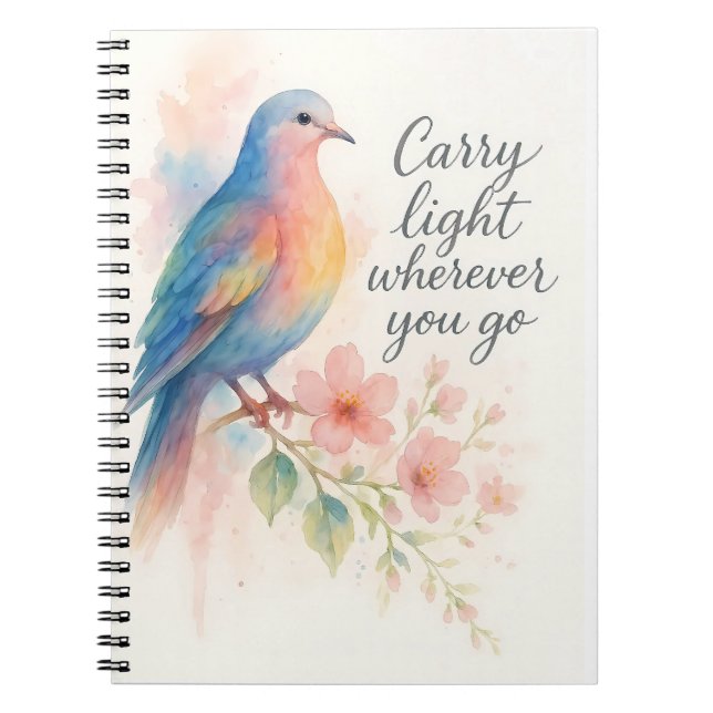 Caderno Espiral Leve Luz para Onde For (Frente)