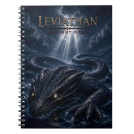 Caderno Espiral Leviatã Cinema Ocean Midnight Dark