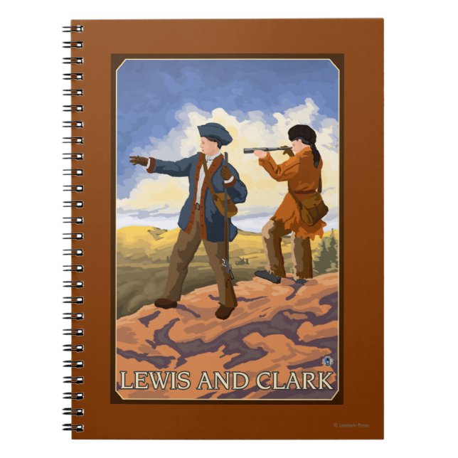 Caderno Espiral Lewis e Clark Explorando o Ocidente (Frente)