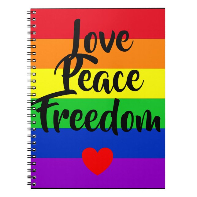 Caderno Espiral #LGBT #love #orgulde #gay #liberdade #parada (Frente)