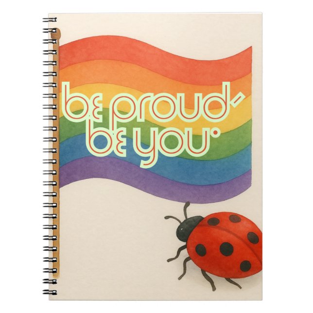 Caderno Espiral LGBTQ e Orgulho de Expressão Negrito (Frente)