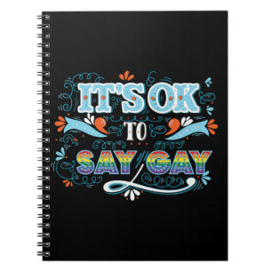 Caderno Espiral LGBTQ Está tudo bem dizer Gay Orgulho Arco-í