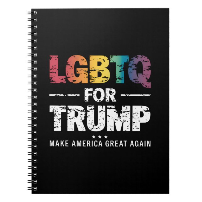 CADERNO ESPIRAL LGBTQ PARA TRUMP GAY LESBIAN PARA TRUMP 2024 (Frente)