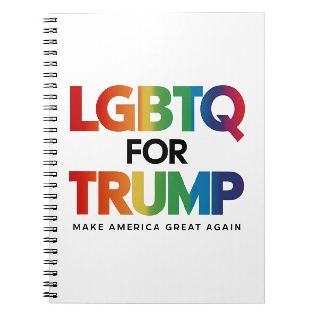 CADERNO ESPIRAL LGBTQ PARA TRUMP GAY LESBIAN PARA TRUMP 2024 (Frente)