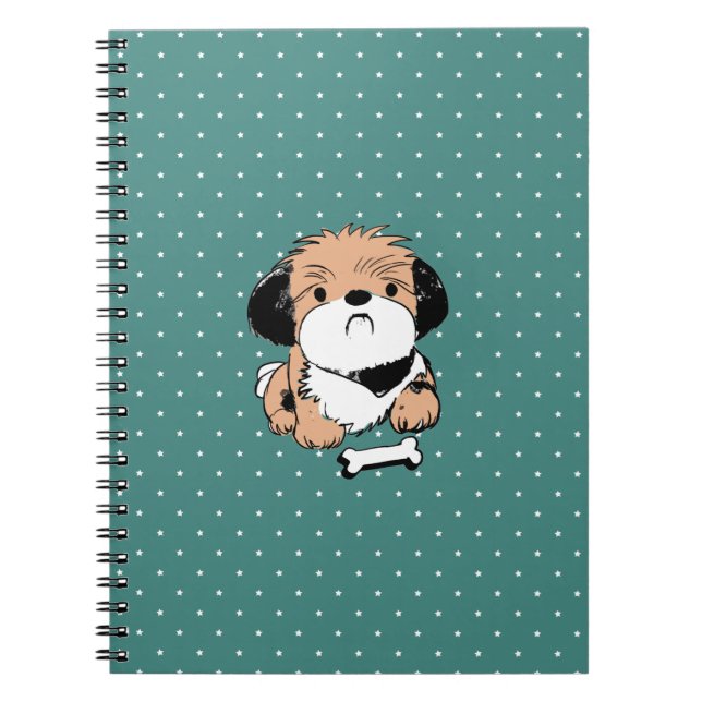 Caderno Espiral Lhasa Apso e tratamentos para cães (Frente)