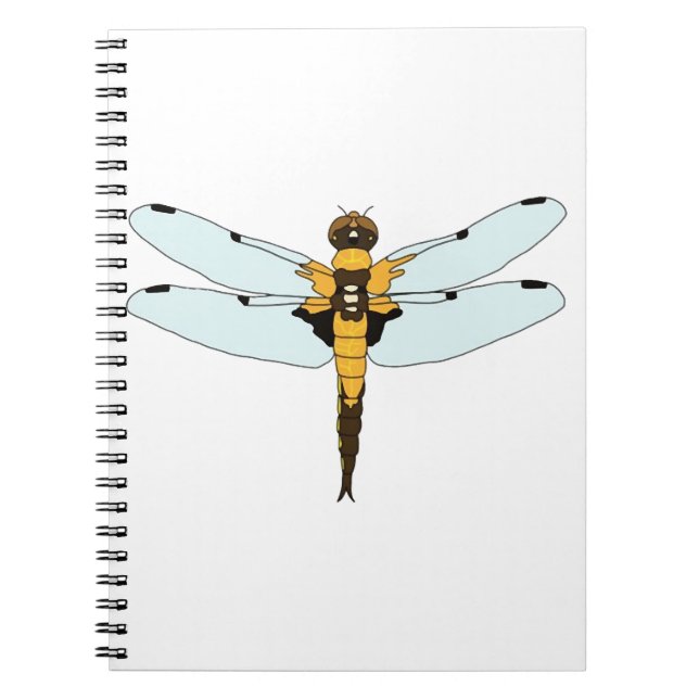 Caderno Espiral libélula de quatro pontas (Frente)