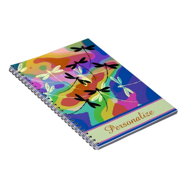 Caderno Espiral Libélulas do mod personalizado (Lado Direito)
