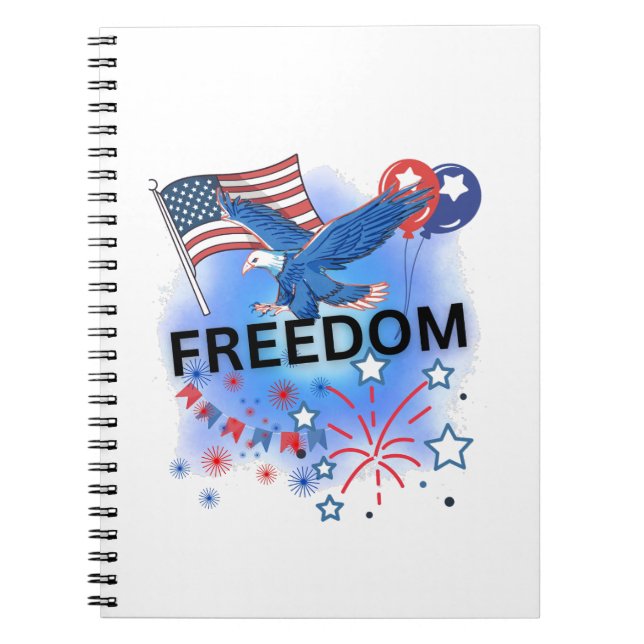 Caderno Espiral Liberdade dos EUA (Frente)