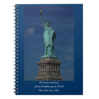 Caderno Espiral Liberdade iluminando o mundo - Estátua da Liberdad