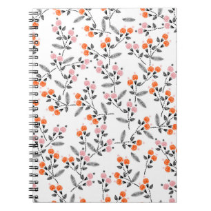 Caderno Espiral Liberty Florals: bordado com títulos à mão