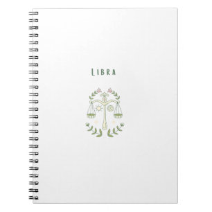 Caderno Espiral Libra Branco, zodíaco, signo do zodíaco