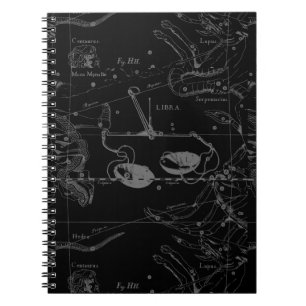 Caderno Espiral Libra Constellation Map Hevelius 1690 Sept Out