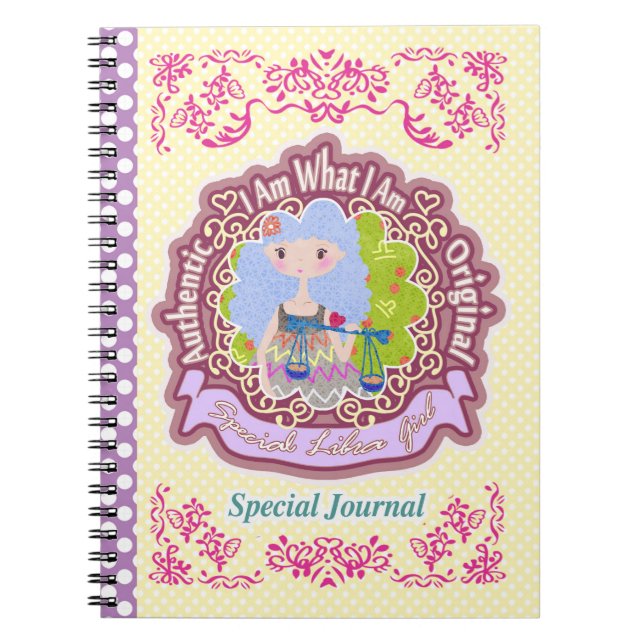 Caderno Espiral Libra Horoscope (Frente)