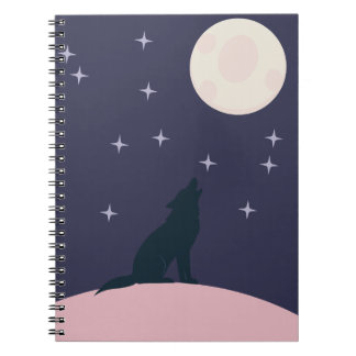 Caderno Espiral libreta con diseño lobo