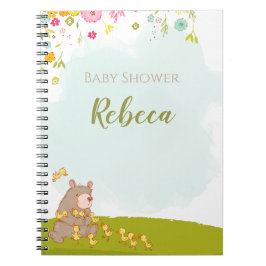 Caderno Espiral Libreta con espiral Baby Shower Bear and duckies
