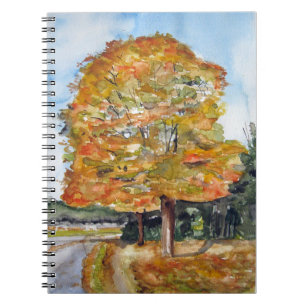 Caderno Espiral Libreta con Fæ lledparken en acuarela